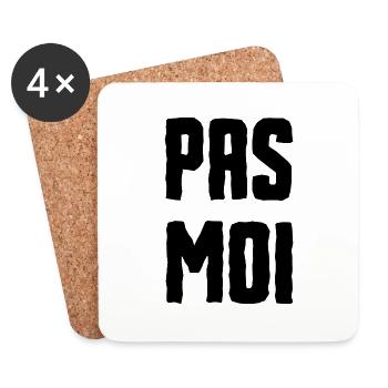 pas moi - Dessous de verre (lot de 4) - blanc - Devant