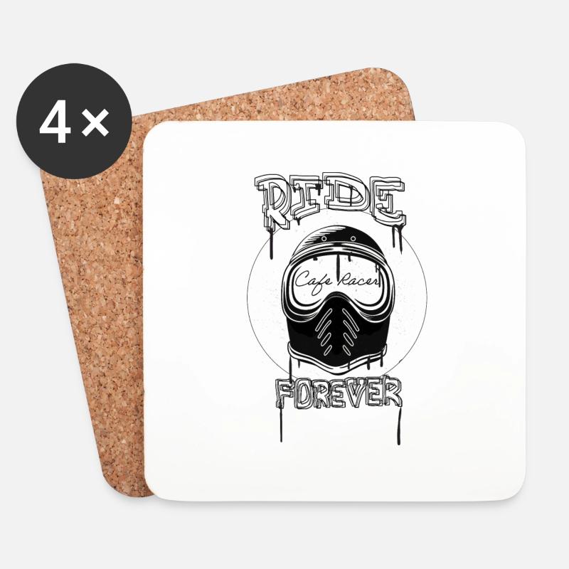 ride forever - Untersetzer (4er-Set) - Weiß