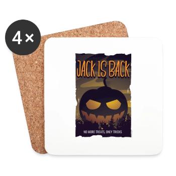 Joyeux halloween - Dessous de verre (lot de 4) - blanc - Devant