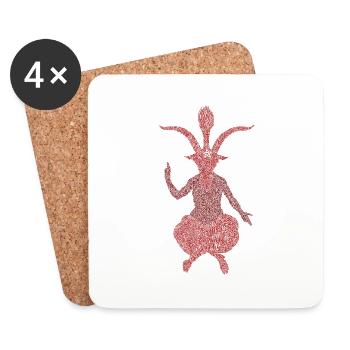 BAPHOMET - Untersetzer (4er-Set) - Weiß - Vorne