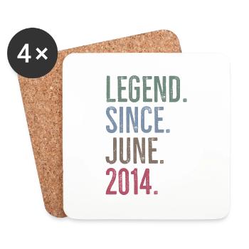 Légende depuis juin 2014 - Dessous de verre (lot de 4) - blanc - Devant