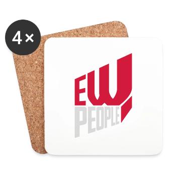 ew people lustiges Zitat - Untersetzer (4er-Set) - Weiß - Vorne