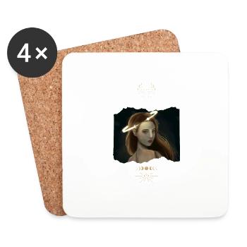 Mondprinzessin - Untersetzer (4er-Set) - Weiß - Vorne