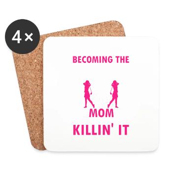 Je n’ai jamais rêvé de devenir la maman de golf la plus chaude - Dessous de verre (lot de 4) - blanc - Devant