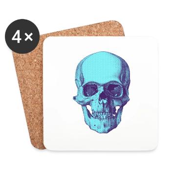 The skull is not dead - Coasters (set of 4) - white - Front