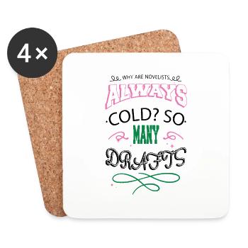 love funny books lover book fan present idea - Untersetzer (4er-Set) - Weiß - Vorne
