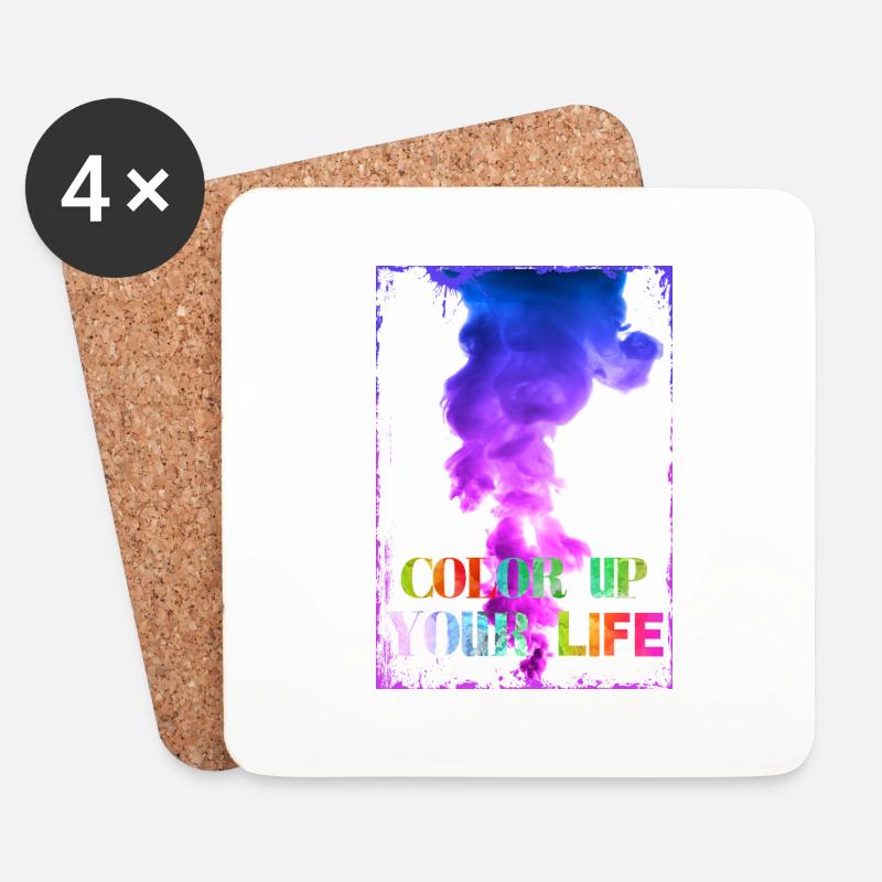 Color Up Your Life - Untersetzer (4er-Set) - Weiß
