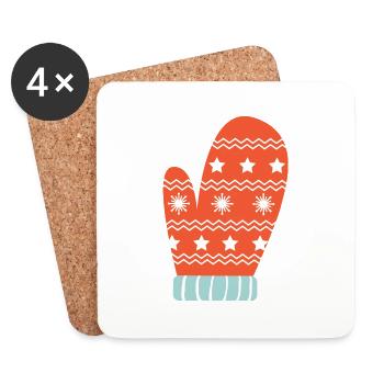 Jolly Christmas Element - Coasters (set of 4) - white - Front