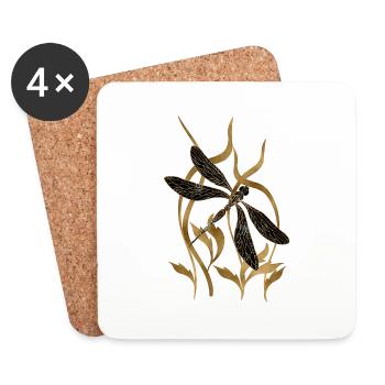 Dragonfly - Coasters (set of 4) - white - Front