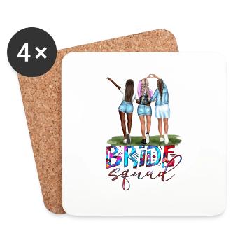 Bride bride wedding stag party bridesmaid party stag party - Coasters (set of 4) - white - Front