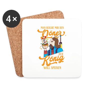 Man reiche mir den Döner - Untersetzer (4er-Set) - Weiß - Vorne