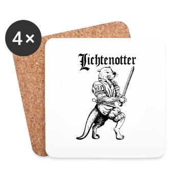 Lichtenotter Otter historisches Fechten - Untersetzer (4er-Set) - Weiß - Vorne