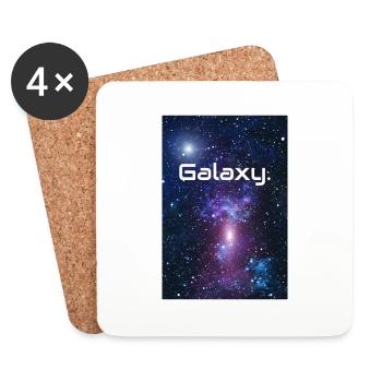 Galaxy Wort Universum Sterne Milchstraße Geschenk - Untersetzer (4er-Set) - Weiß - Vorne