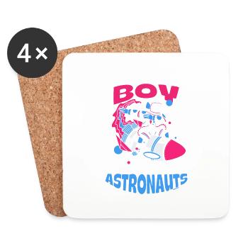 Seulement un garçon qui aime les astronautes - Dessous de verre (lot de 4) - blanc - Devant