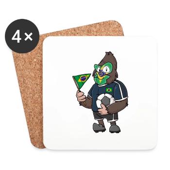 Brazilian gorilla - Coasters (set of 4) - white - Front