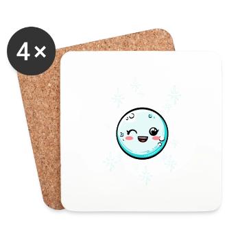Schneeball #4/9 - Untersetzer (4er-Set) - Weiß - Vorne