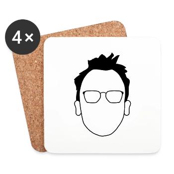 Homme Libre - Dessous de verre (lot de 4) - blanc - Devant