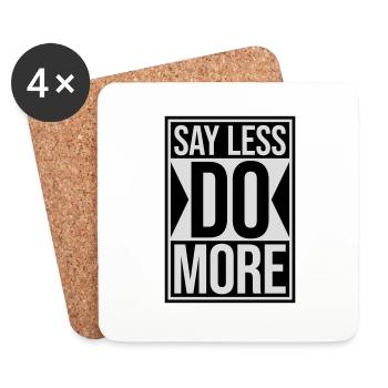 say less do more - Untersetzer (4er-Set) - Weiß - Vorne