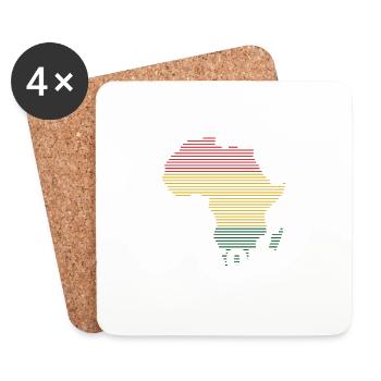 black history month Afrika Geschenk - Untersetzer (4er-Set) - Weiß - Vorne