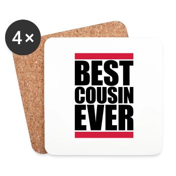 best cousin ever Zitat - Untersetzer (4er-Set) - Weiß - Vorne