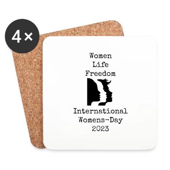 Journée internationale de la femme 2023 - Dessous de verre (lot de 4) - blanc - Devant