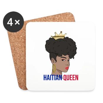 Haiti Haitian Flagge Frau Prinzessin I Geschenk - Untersetzer (4er-Set) - Weiß - Vorne