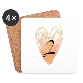 2 - Coasters (set of 4) - white - Front