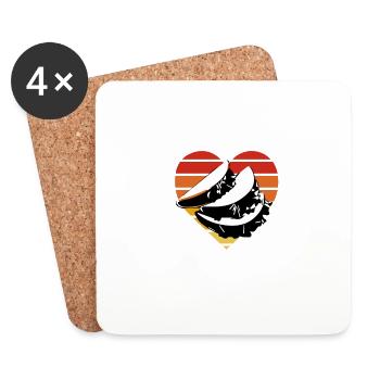 Tacos is my Valentine.Funny tacos lover valentines - Coasters (set of 4) - white - Front