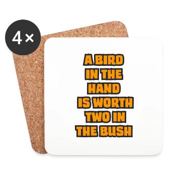 A Bird in The Hand - Untersetzer (4er-Set) - Weiß - Vorne