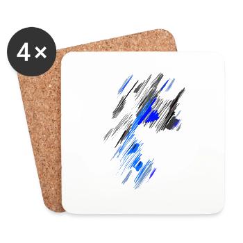 Farben Textur - Hintergrund Grafik - Untersetzer (4er-Set) - Weiß - Vorne