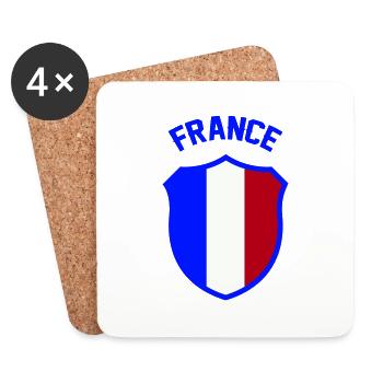 france wappen - Untersetzer (4er-Set) - Weiß - Vorne