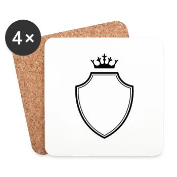 coat of arms - Coasters (set of 4) - white - Front