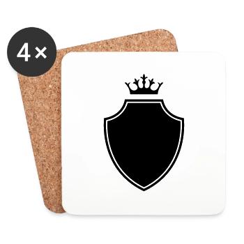 coat of arms - Coasters (set of 4) - white - Front