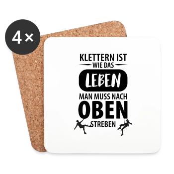 Vintage Bouldern Boulderer Klettern Kletterer - Untersetzer (4er-Set) - Weiß - Vorne
