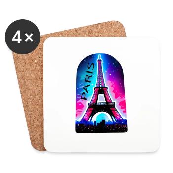 france - Dessous de verre (lot de 4) - blanc - Devant