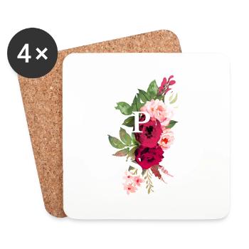 Hopes flowers - Dessous de verre (lot de 4) - blanc - Devant