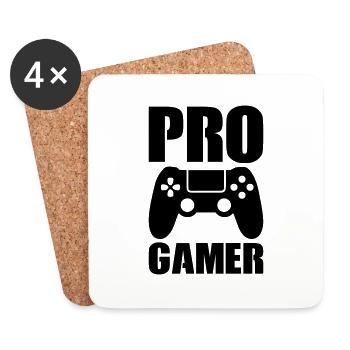 pro gamer - Untersetzer (4er-Set) - Weiß - Vorne