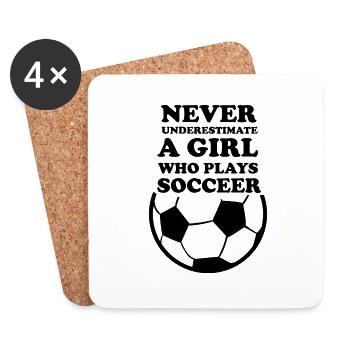Fußball Football - Dessous de verre (lot de 4) - blanc - Devant