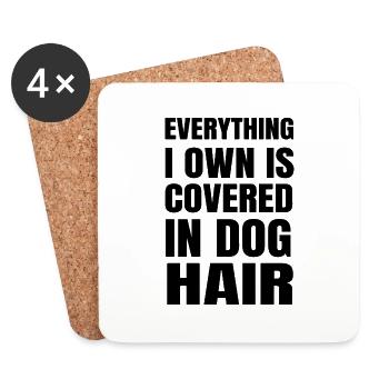 Hund Dog - Untersetzer (4er-Set) - Weiß - Vorne