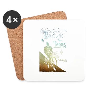 Vélo pour dames - Dessous de verre (lot de 4) - blanc - Devant