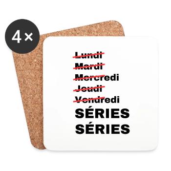week-end séries - Dessous de verre (lot de 4) - blanc - Devant