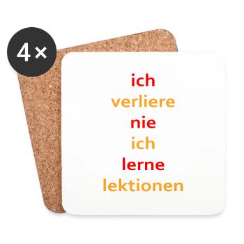 boardgame chess backgammon game night - Untersetzer (4er-Set) - Weiß - Vorne