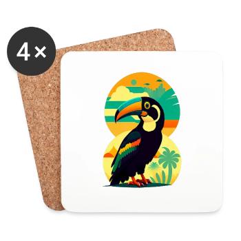 Toucan - Coasters (set of 4) - white - Front