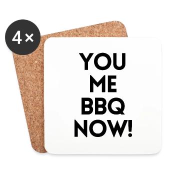 You ME BBQ Now - Untersetzer (4er-Set) - Weiß - Vorne