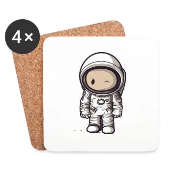 Astronaute de Space Wonder - Dessous de verre (lot de 4) - blanc - Devant
