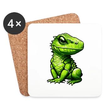 Dragon 3 By Pr3vise - Coasters (set of 4) - white - Front
