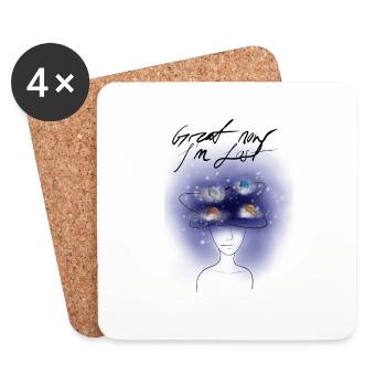 Lost in thought - Coasters (set of 4) - white - Front