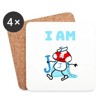 I am J! - Untersetzer (4er-Set) - Weiß - Vorne