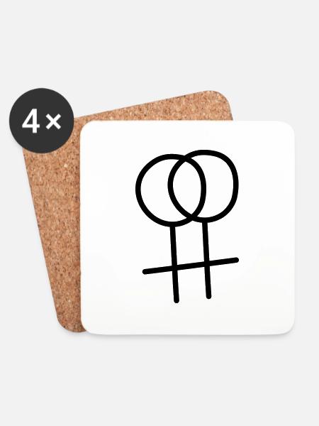 lesbian 1 - Untersetzer (4er-Set) - Weiß