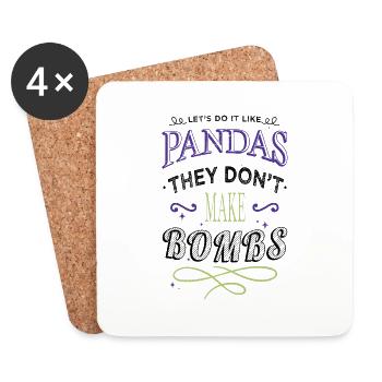 funny sayings statement humor flower power child - Coasters (set of 4) - white - Front